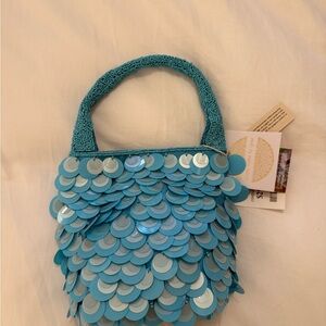 Blue Sequin Women's Bag